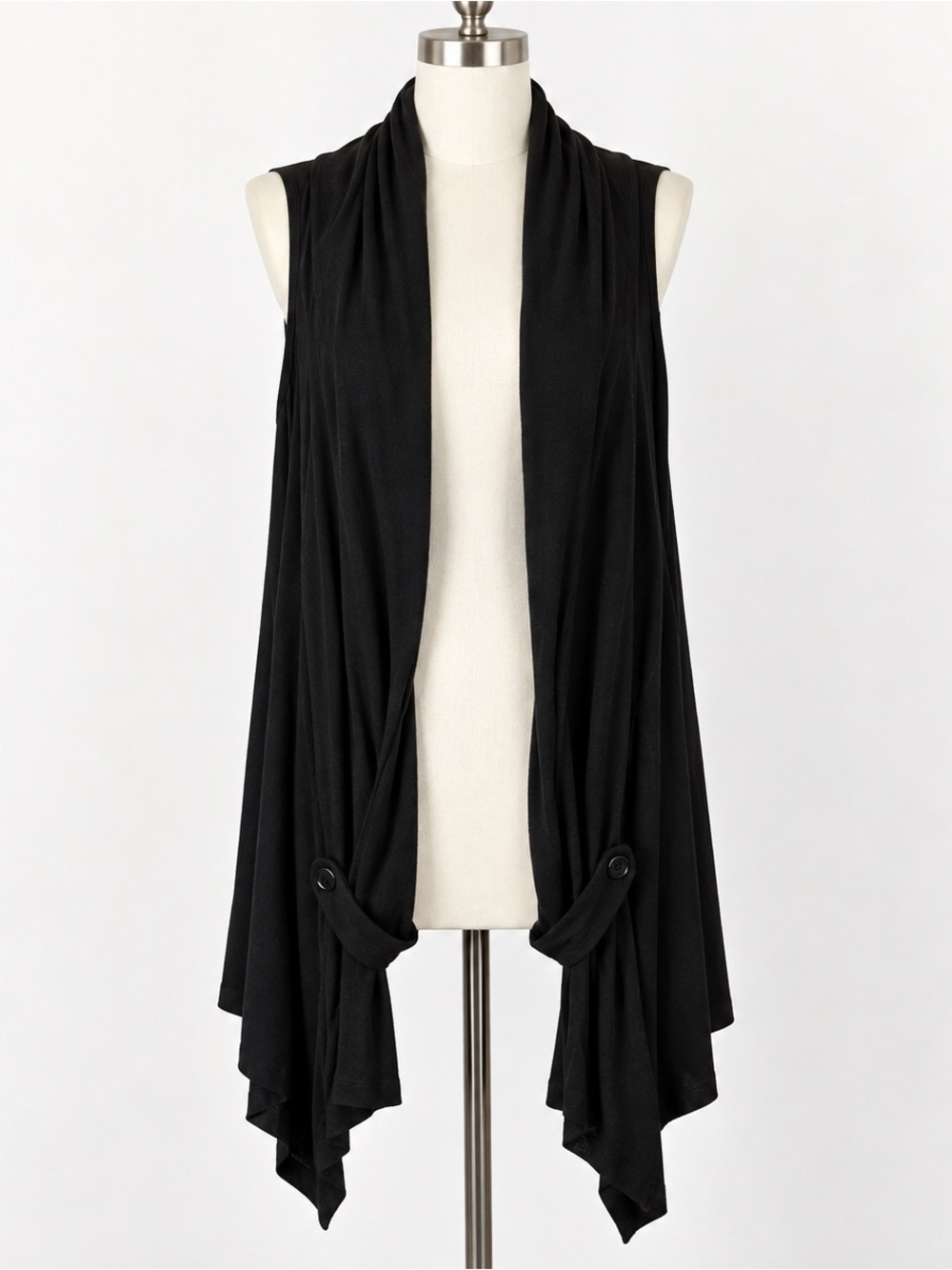 Susan Lawrence Black Sleeveless Shrug Bolero Sweater Vest 3 X